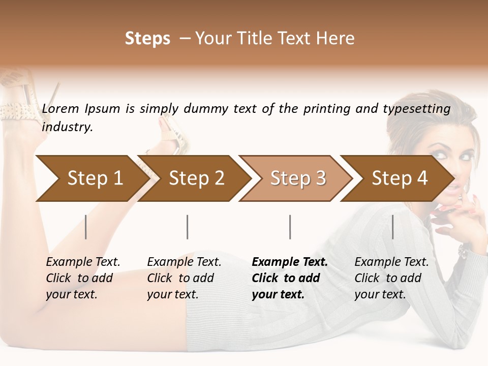 Butt Laying Fashion PowerPoint Template