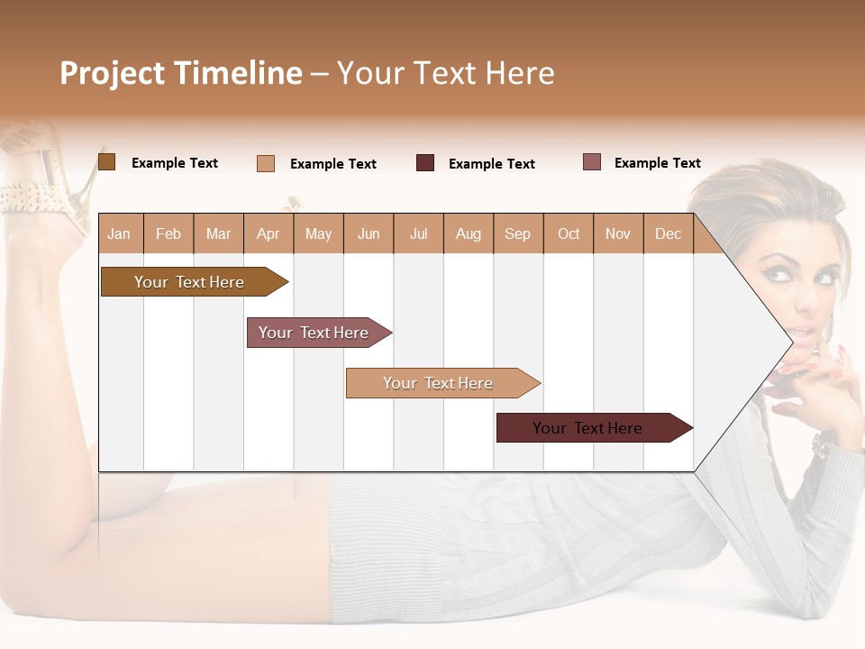 Butt Laying Fashion PowerPoint Template