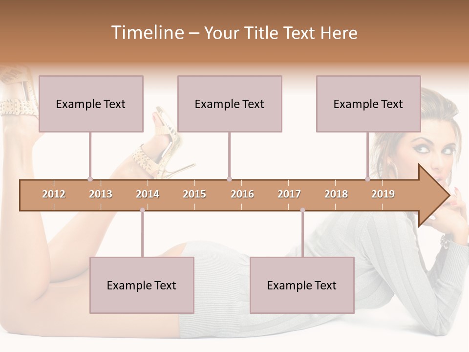 Butt Laying Fashion PowerPoint Template