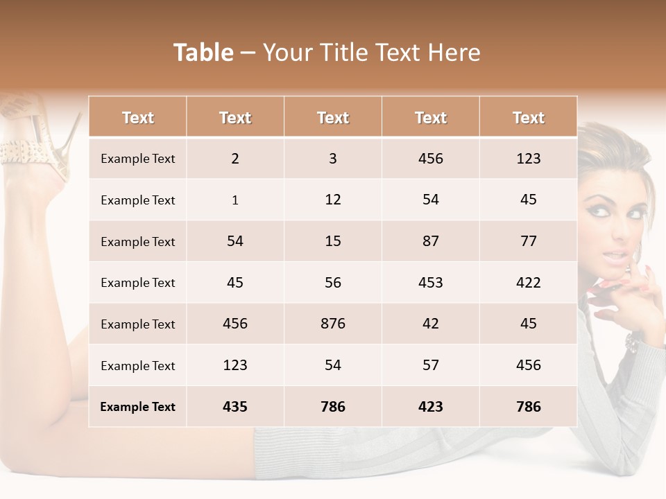 Butt Laying Fashion PowerPoint Template