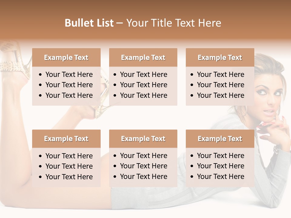 Butt Laying Fashion PowerPoint Template