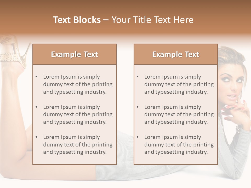 Butt Laying Fashion PowerPoint Template