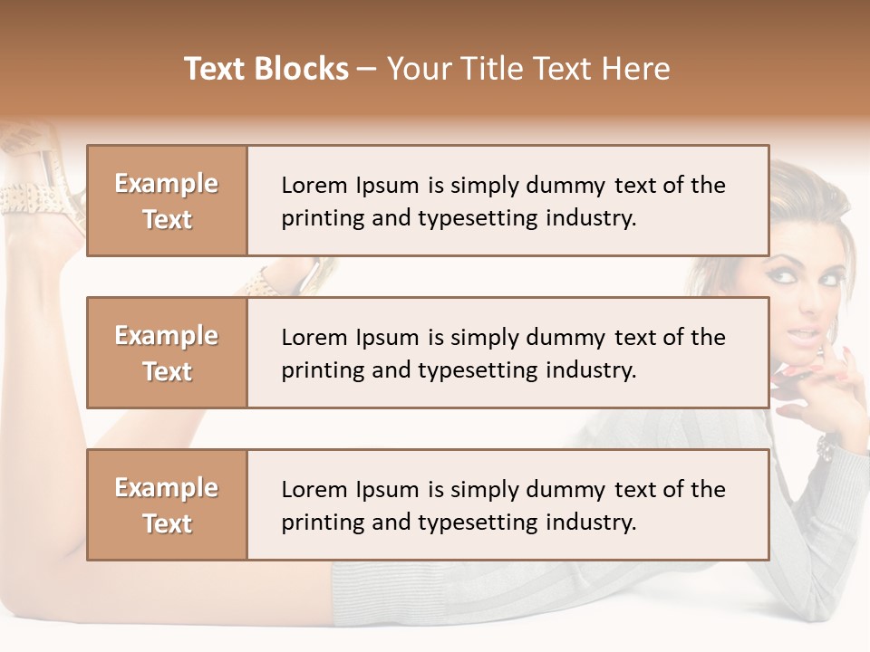 Butt Laying Fashion PowerPoint Template