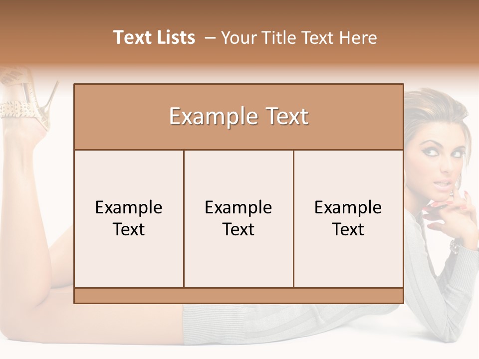 Butt Laying Fashion PowerPoint Template