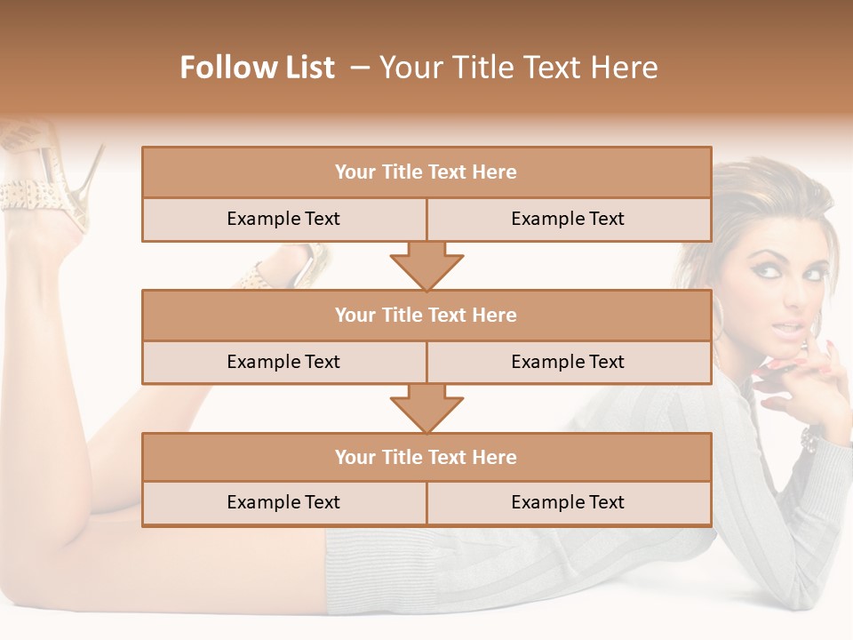 Butt Laying Fashion PowerPoint Template