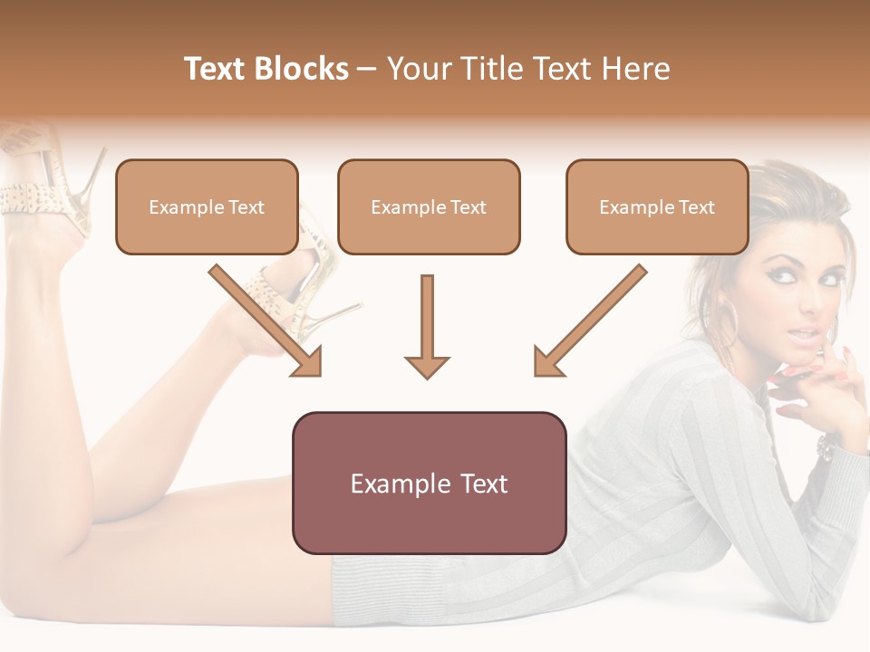 Butt Laying Fashion PowerPoint Template