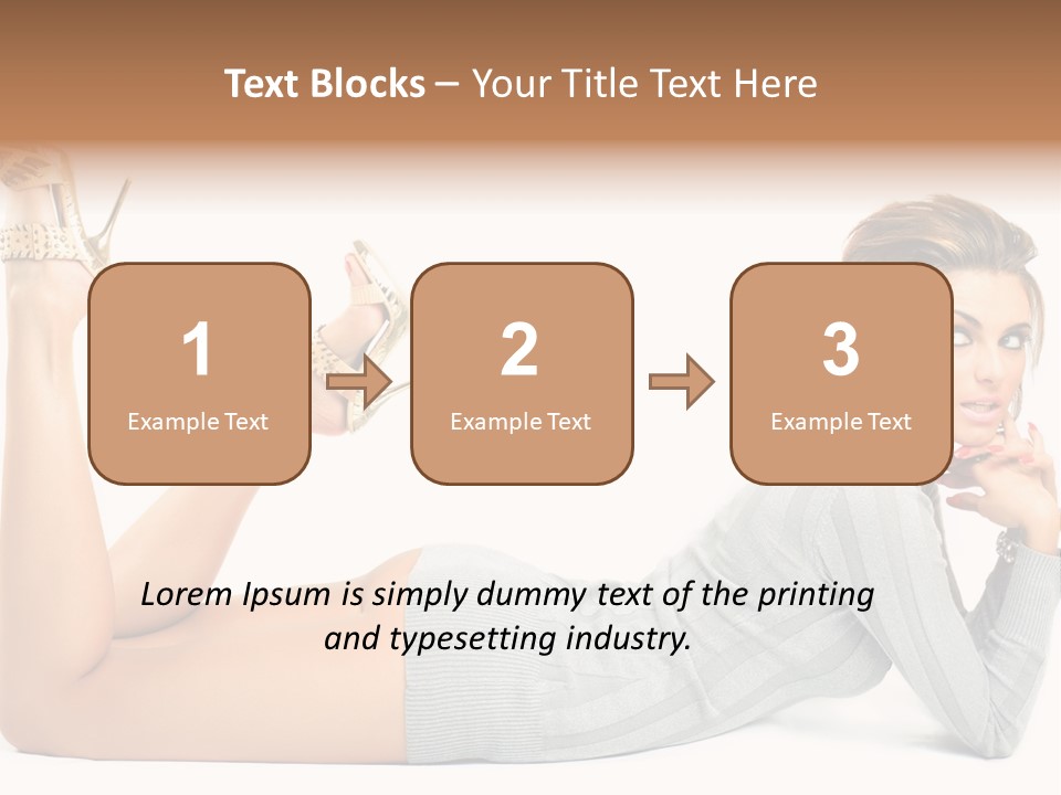 Butt Laying Fashion PowerPoint Template