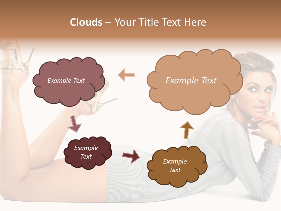 Butt Laying Fashion PowerPoint Template