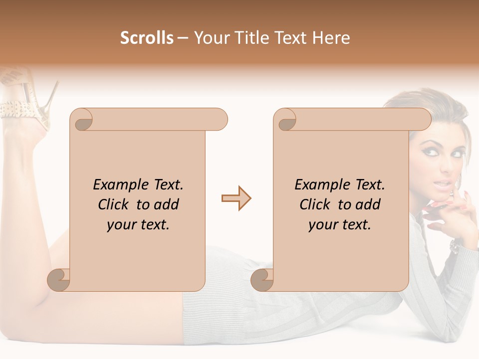 Butt Laying Fashion PowerPoint Template