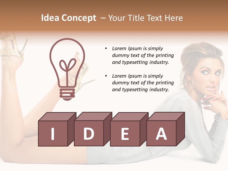 Butt Laying Fashion PowerPoint Template