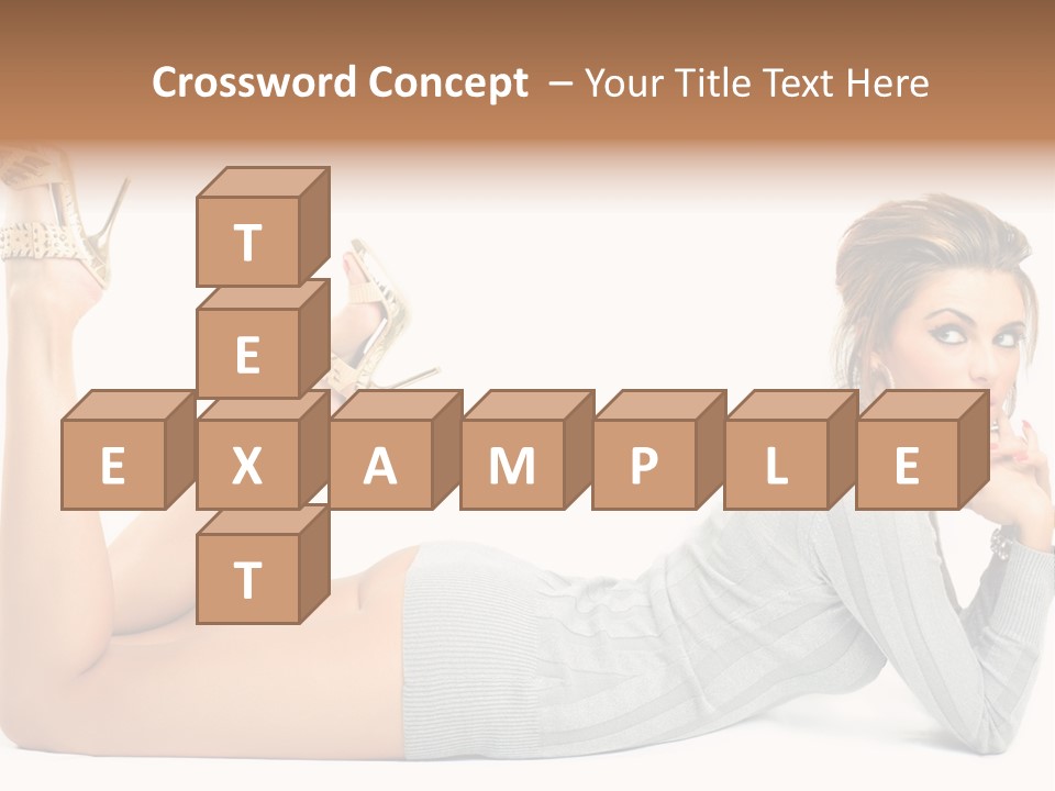 Butt Laying Fashion PowerPoint Template