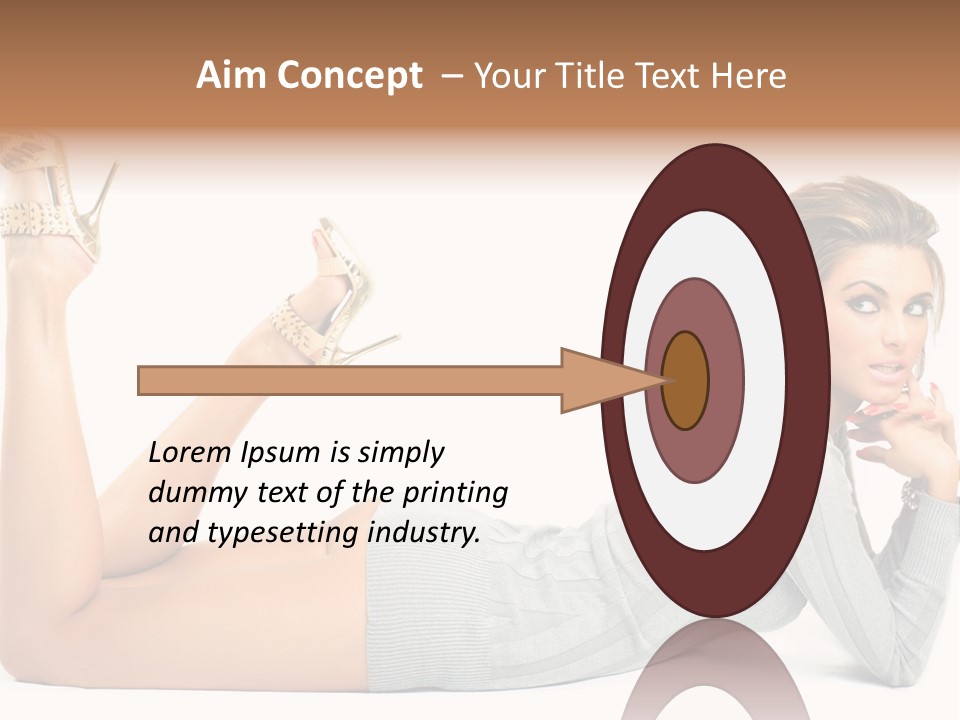 Butt Laying Fashion PowerPoint Template