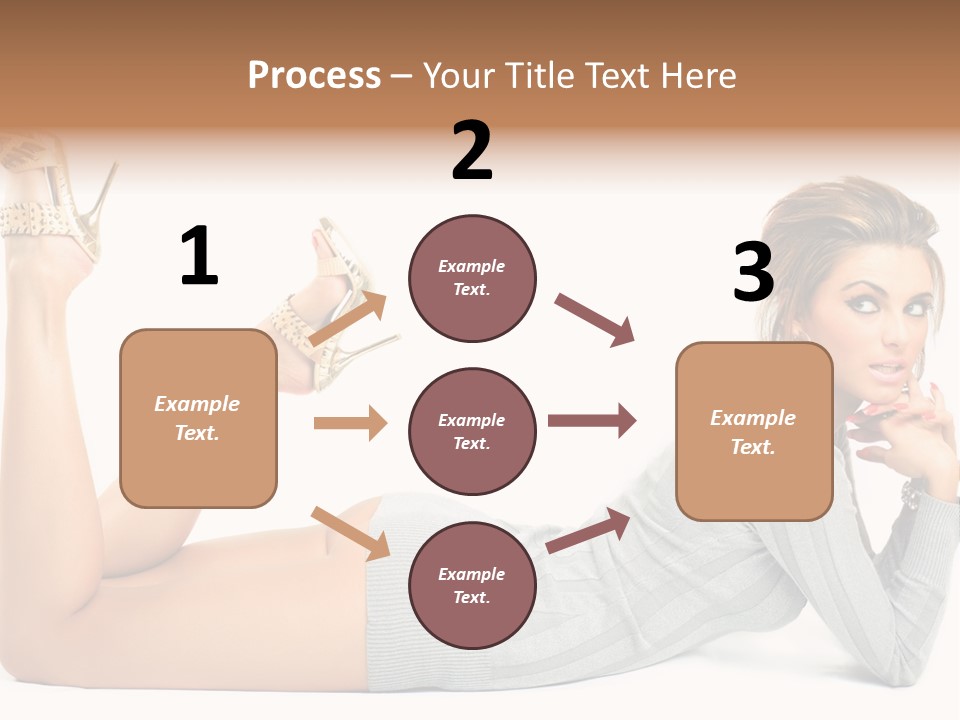 Butt Laying Fashion PowerPoint Template