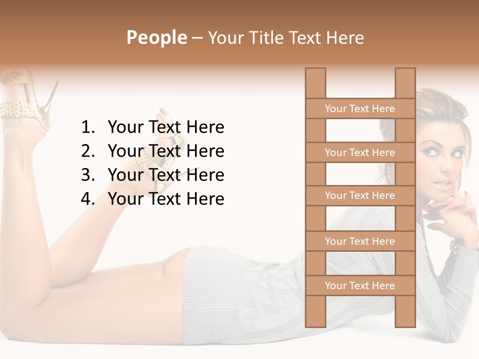 Butt Laying Fashion PowerPoint Template