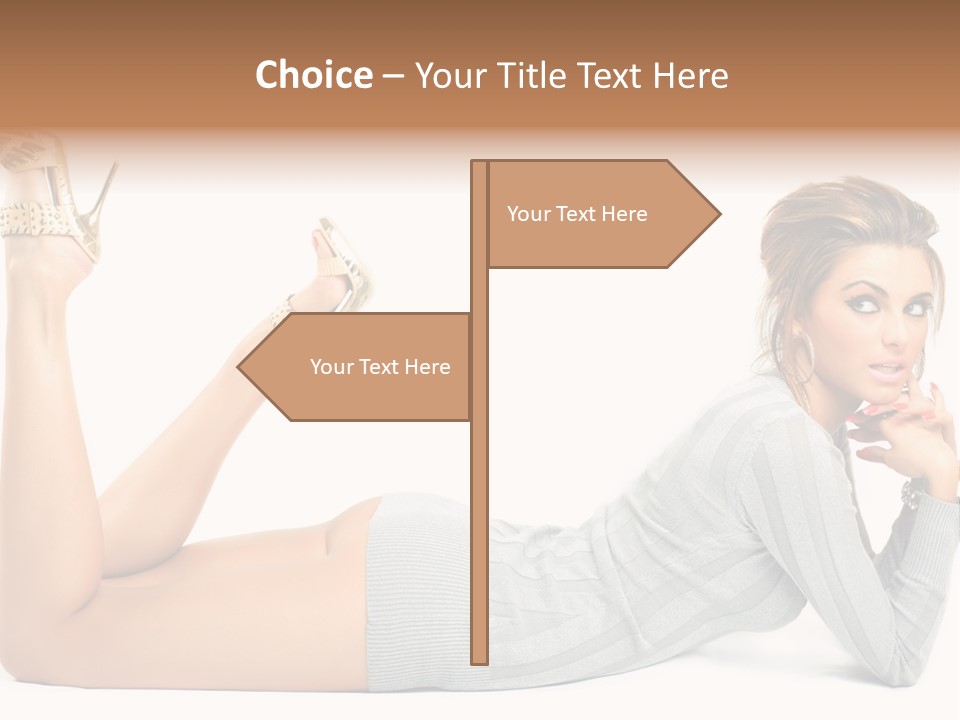 Butt Laying Fashion PowerPoint Template