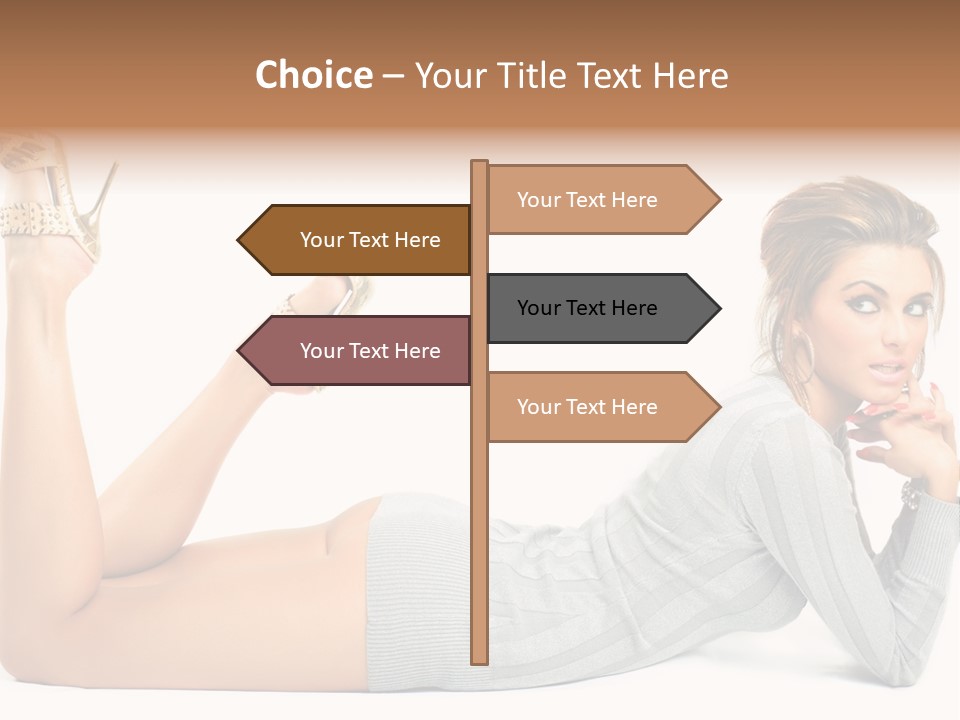 Butt Laying Fashion PowerPoint Template