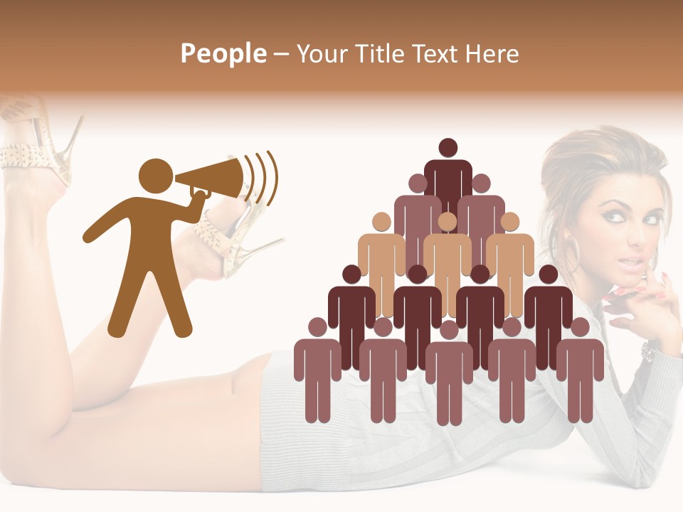 Butt Laying Fashion PowerPoint Template