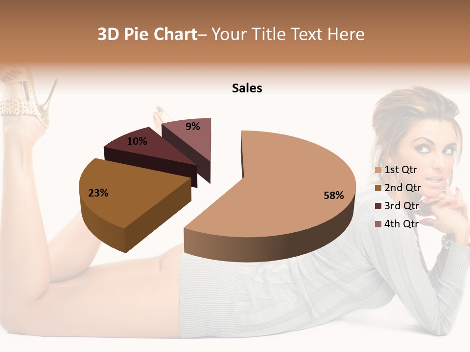 Butt Laying Fashion PowerPoint Template