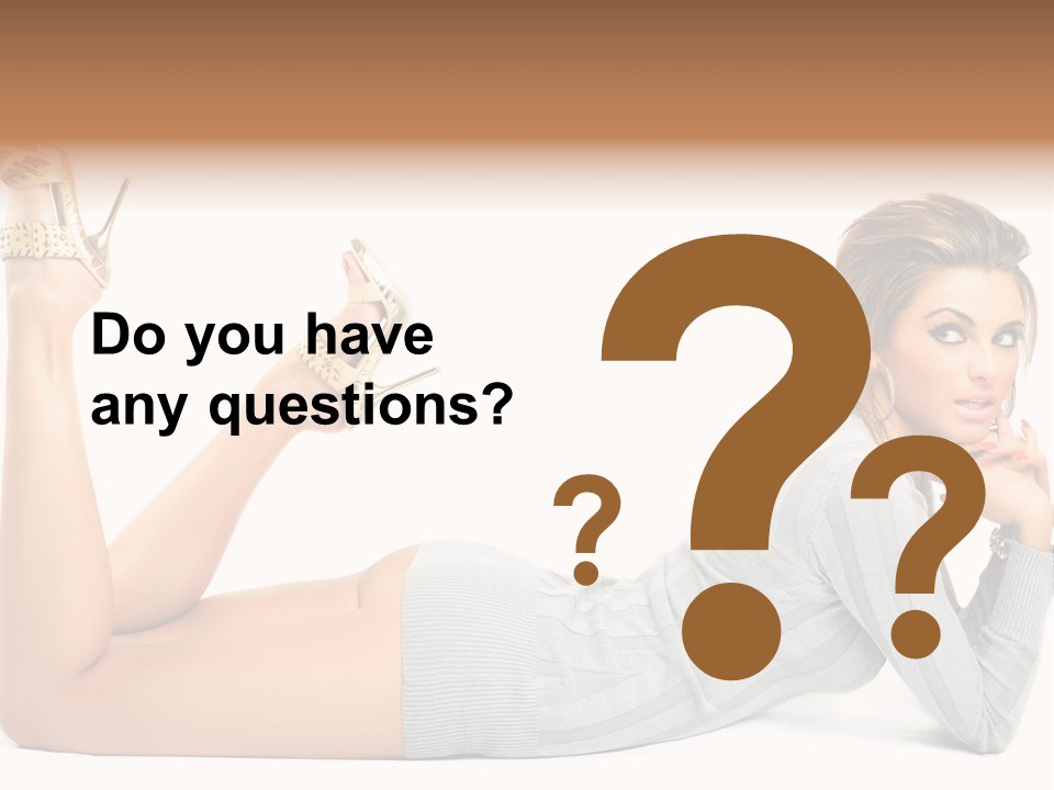 Butt Laying Fashion PowerPoint Template