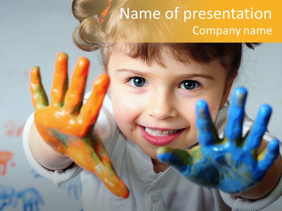 Portrait Fun Baby PowerPoint Template