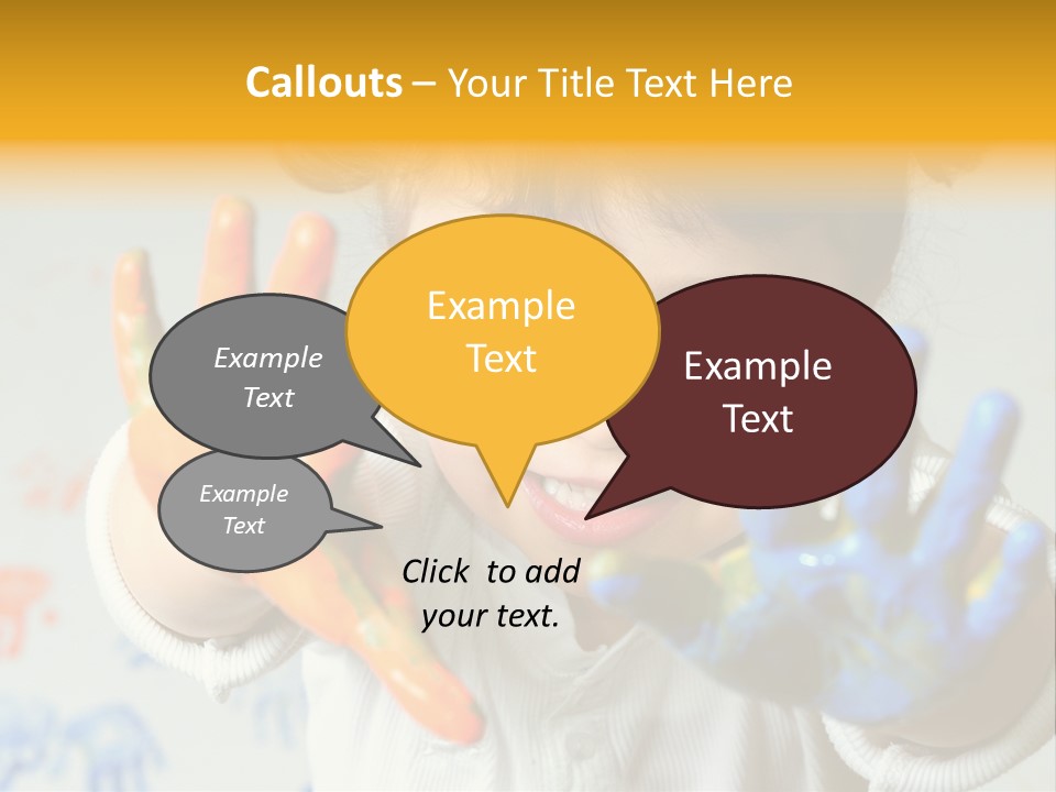 Portrait Fun Baby PowerPoint Template