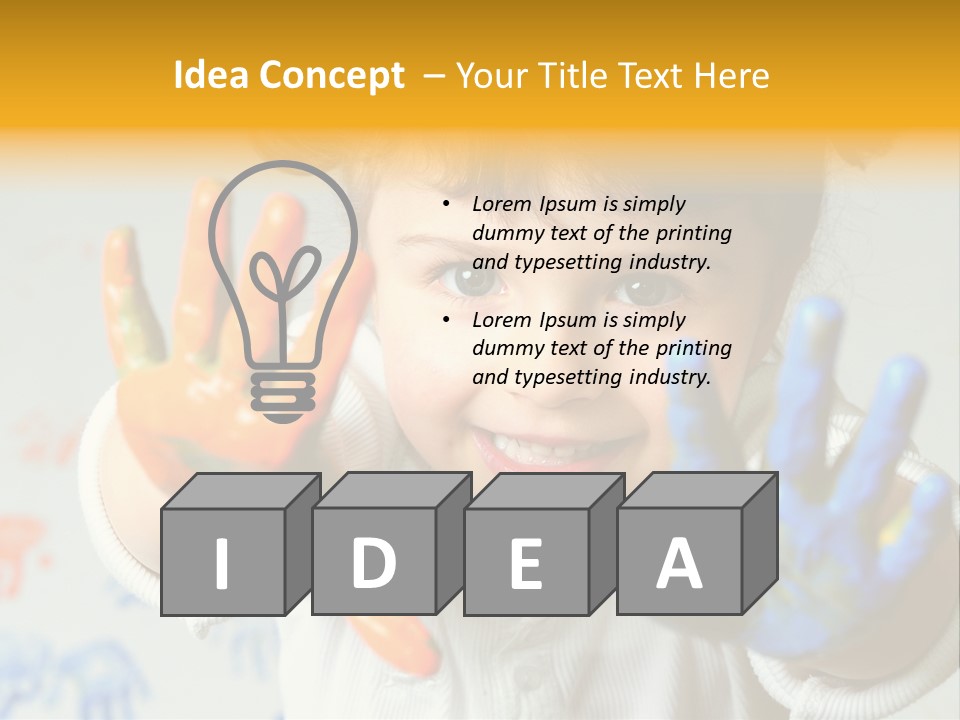 Portrait Fun Baby PowerPoint Template