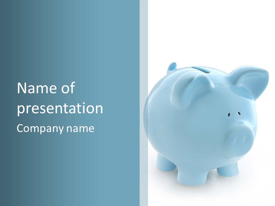 Finance Blue Savings PowerPoint Template