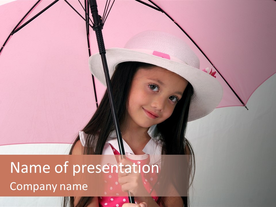 Hat Cute Dressed Up PowerPoint Template