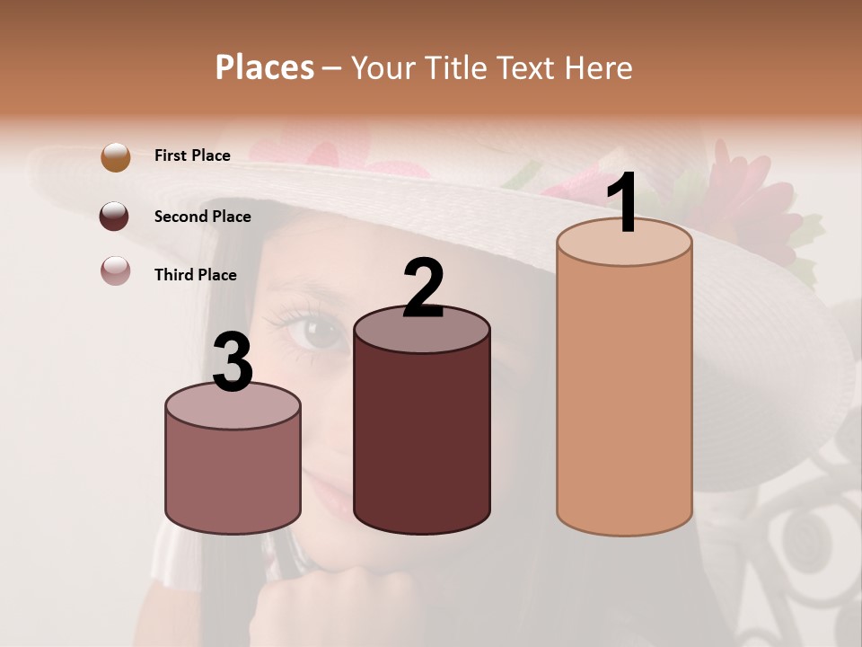 Girl Pose Easter PowerPoint Template