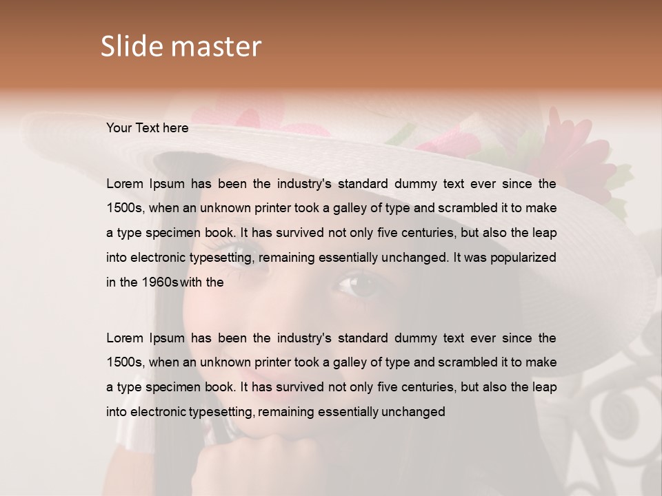 Girl Pose Easter PowerPoint Template