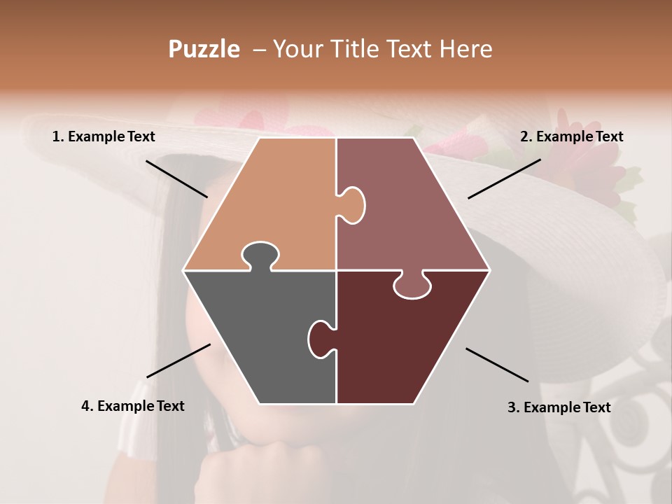 Girl Pose Easter PowerPoint Template