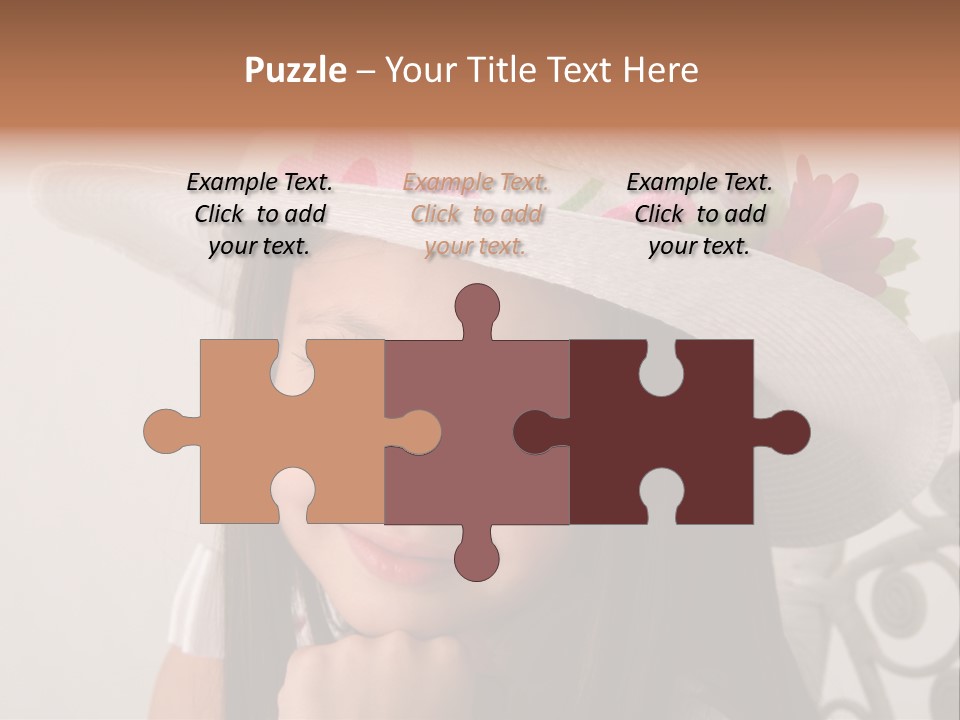 Girl Pose Easter PowerPoint Template