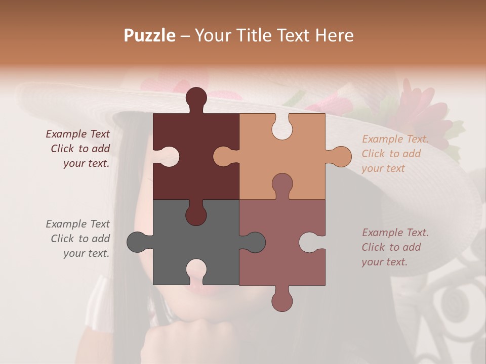 Girl Pose Easter PowerPoint Template