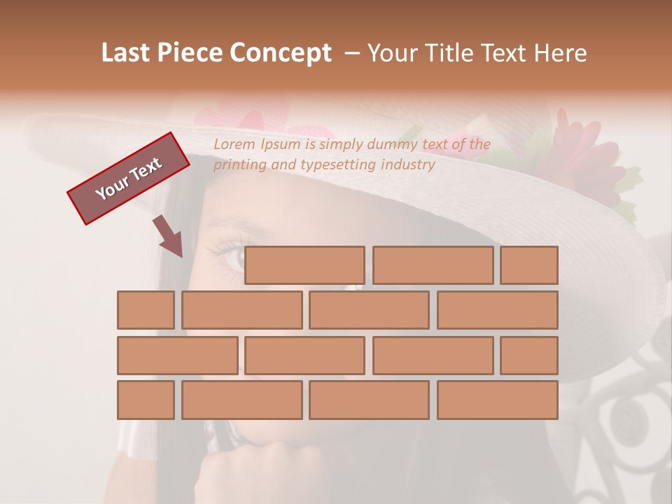 Girl Pose Easter PowerPoint Template