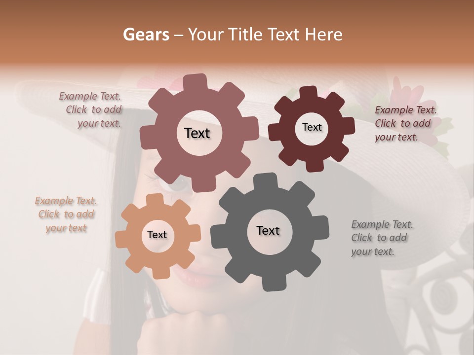 Girl Pose Easter PowerPoint Template