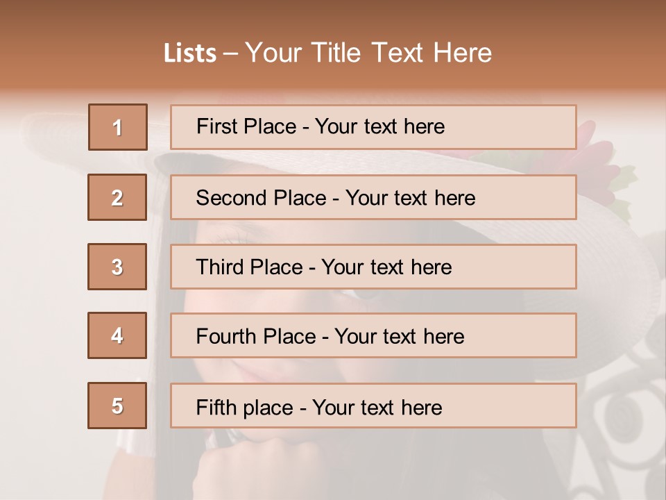 Girl Pose Easter PowerPoint Template