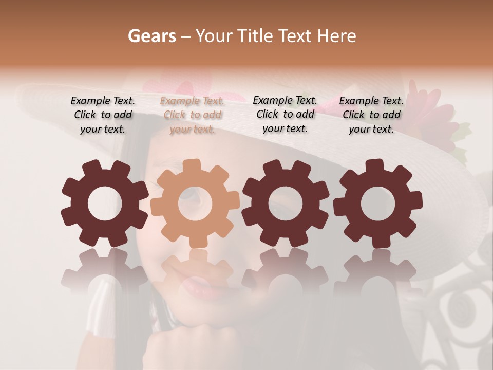 Girl Pose Easter PowerPoint Template