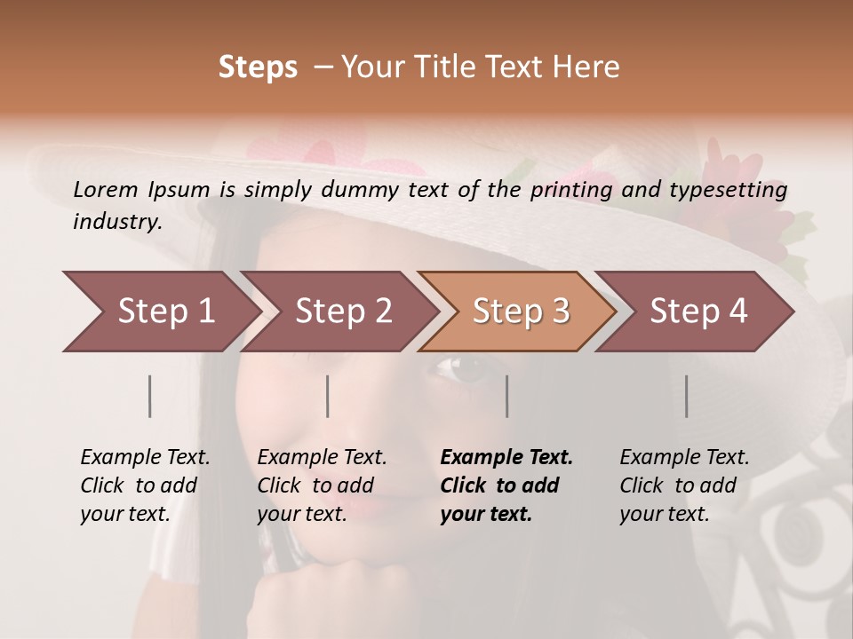 Girl Pose Easter PowerPoint Template