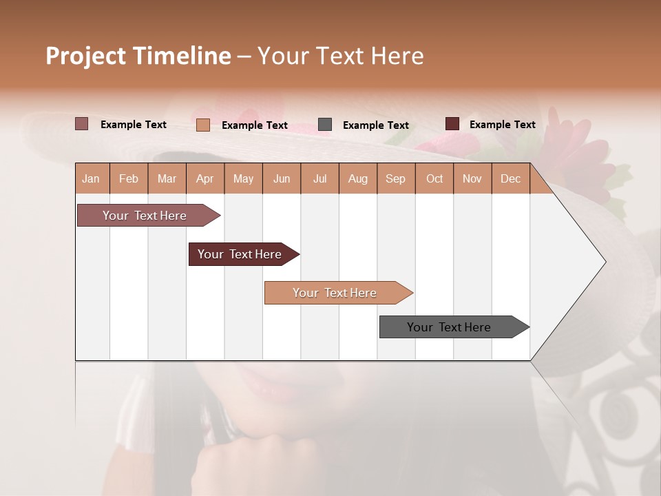 Girl Pose Easter PowerPoint Template