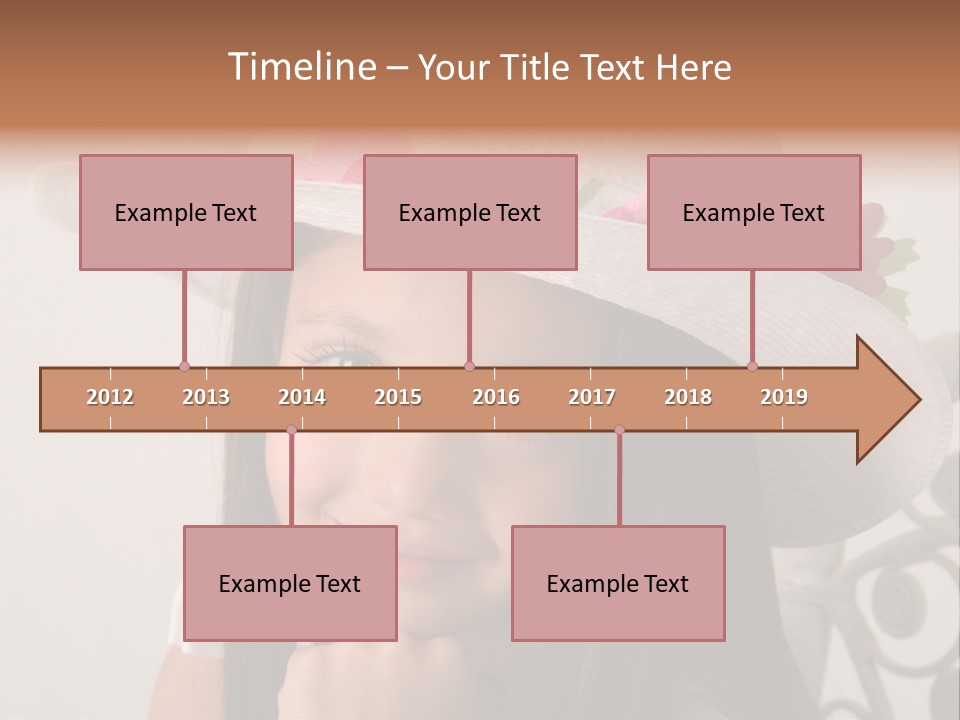 Girl Pose Easter PowerPoint Template