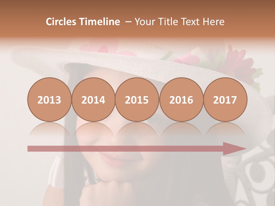 Girl Pose Easter PowerPoint Template