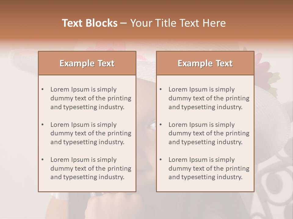 Girl Pose Easter PowerPoint Template