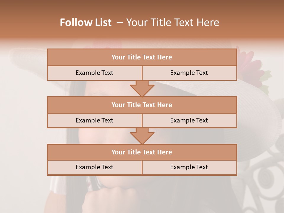 Girl Pose Easter PowerPoint Template