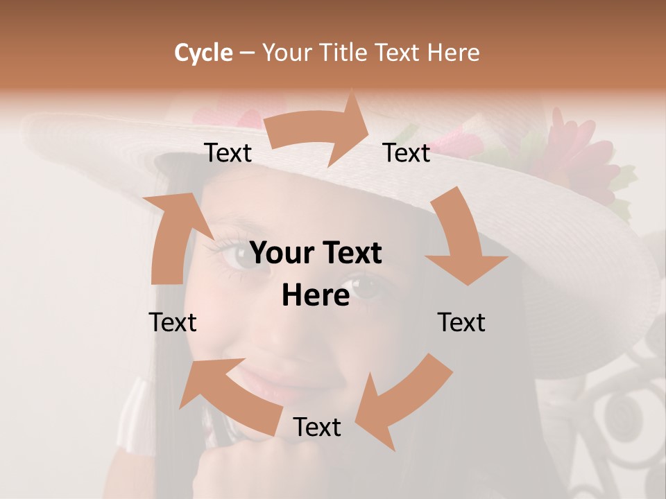 Girl Pose Easter PowerPoint Template