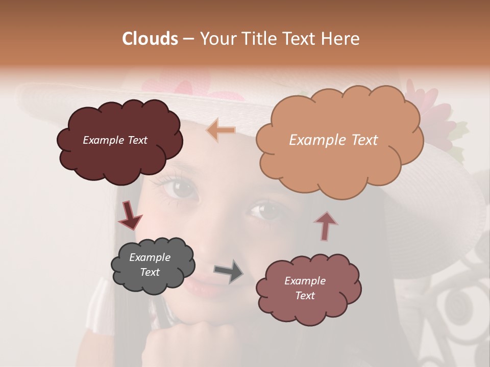 Girl Pose Easter PowerPoint Template