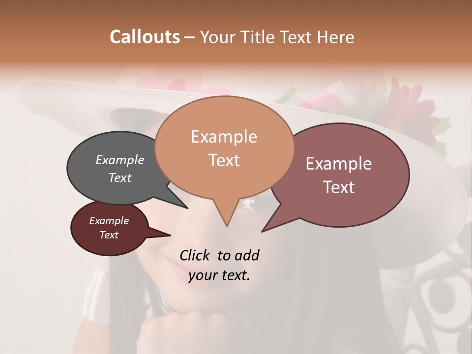 Girl Pose Easter PowerPoint Template