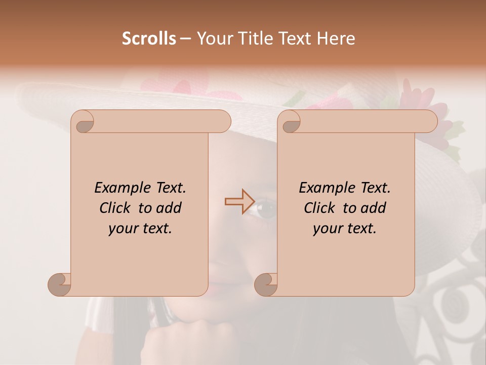 Girl Pose Easter PowerPoint Template