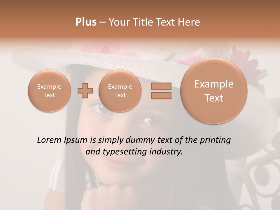 Girl Pose Easter PowerPoint Template