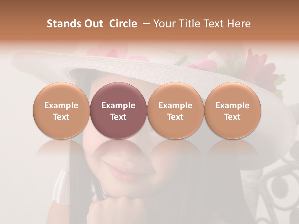 Girl Pose Easter PowerPoint Template