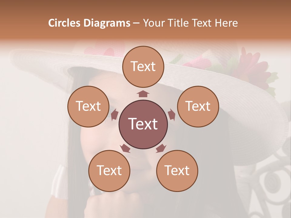 Girl Pose Easter PowerPoint Template